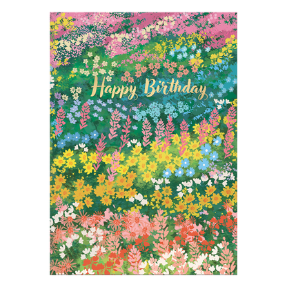 Birthday Flower Field Greeting Card