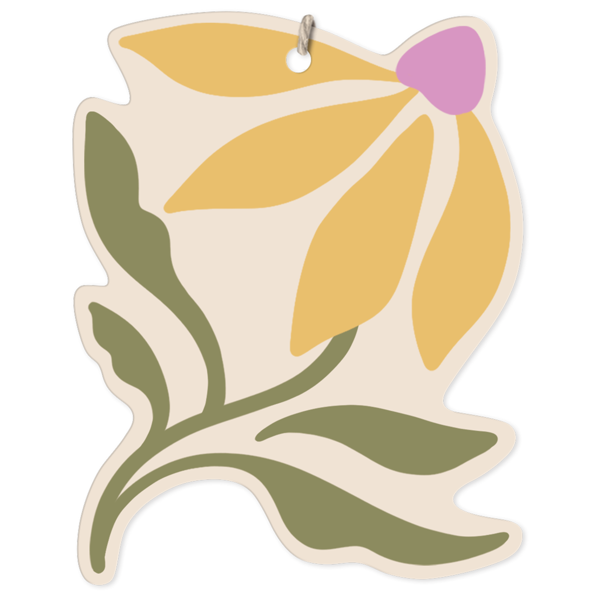 Yellow Daisy Flower Gift Tag