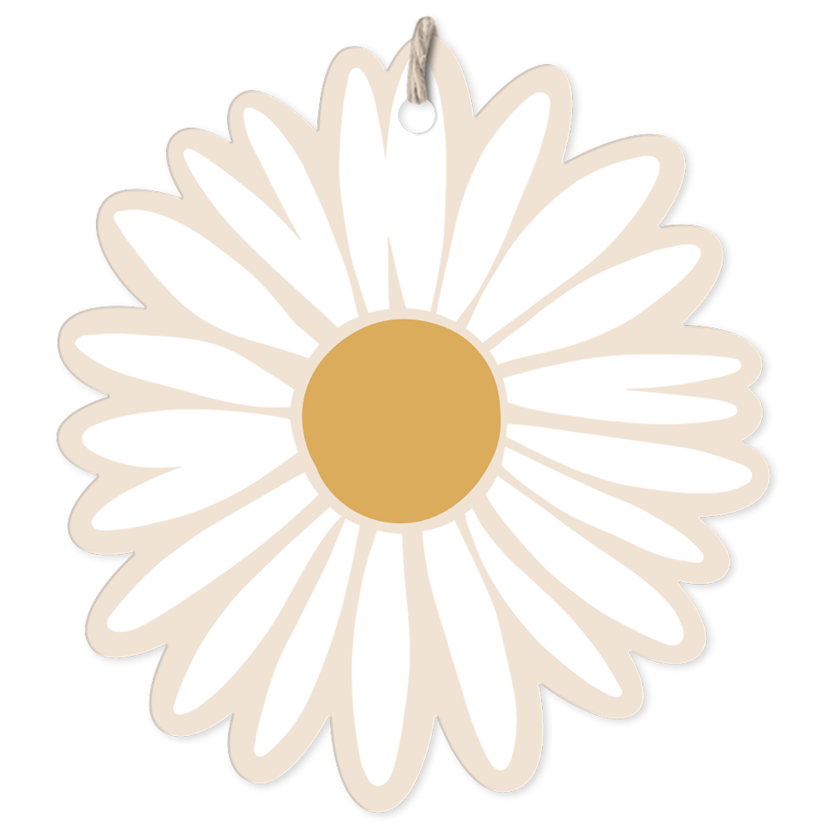 White Daisy Flower Gift Tag