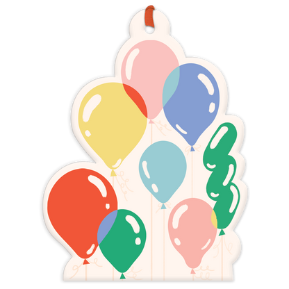 Birthday Balloons Gift Tag