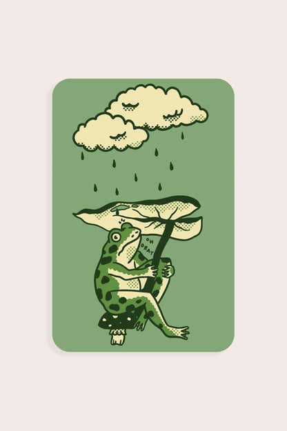 S101 Leaf Umbrella Vinyl Sticker