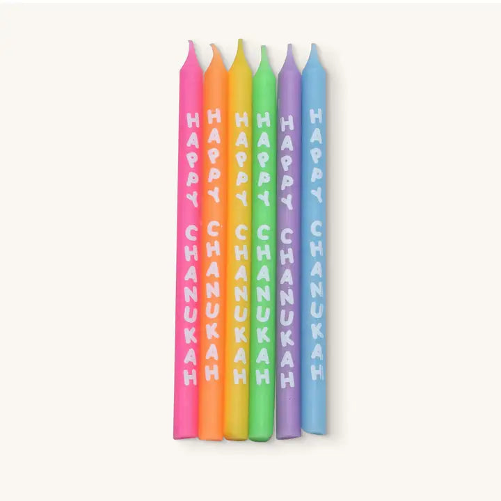 Chanukah Candles "Happy Chanukah" Multi Colour