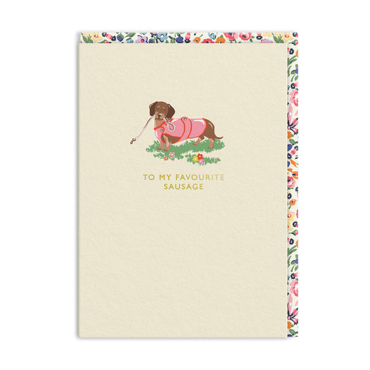 To My Favourite Sausage Greeting Card