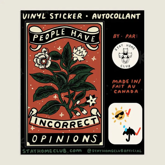 S67 Incorrect Opinions Waterproof Vinyl Sticker