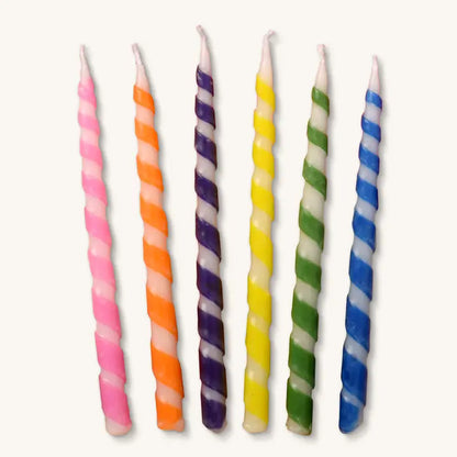 Chanukah Candles Spiral Multi Colour