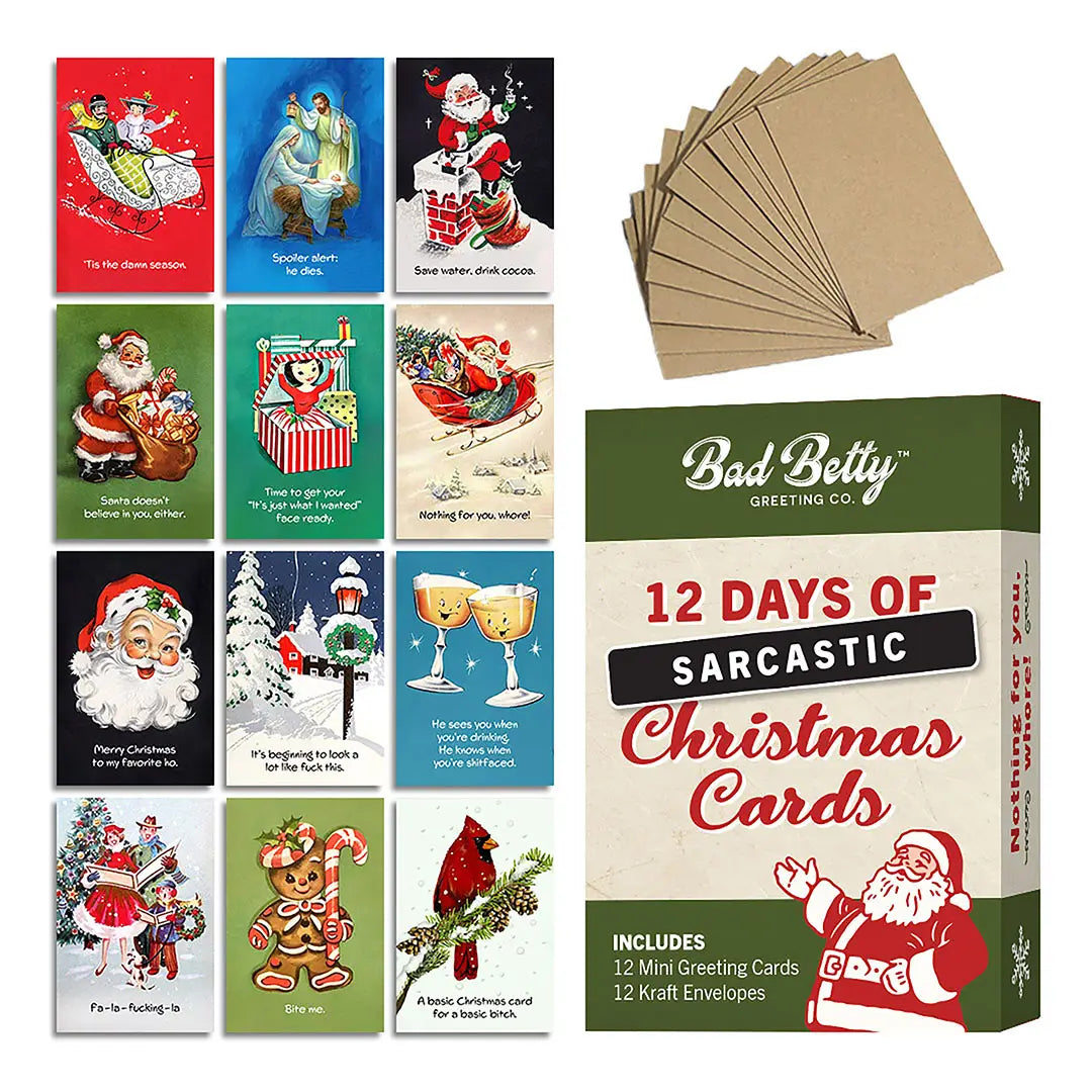 Mini 12 Days of Sarcastic Christmas Boxed Cards