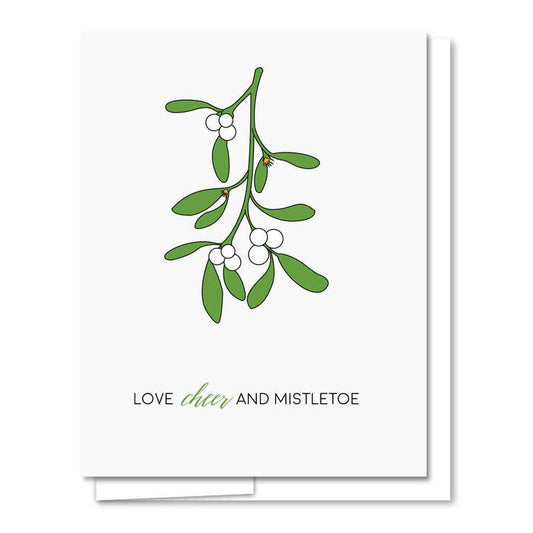 Mistletoe Holiday Letterpress Holiday Card