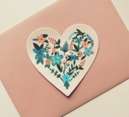 S73 Flower Heart Sticker