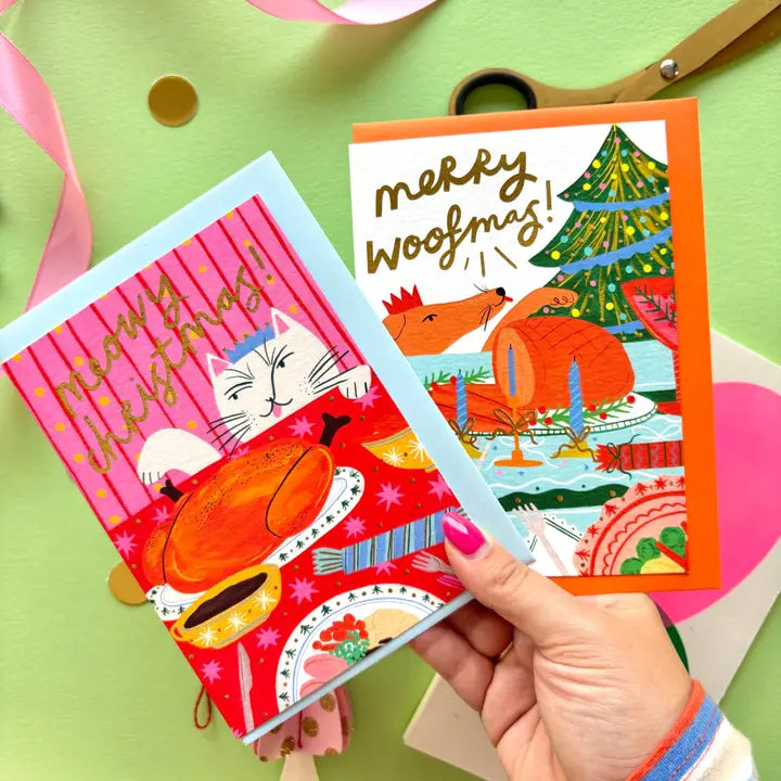 Merry Woofmas Dog Christmas Card