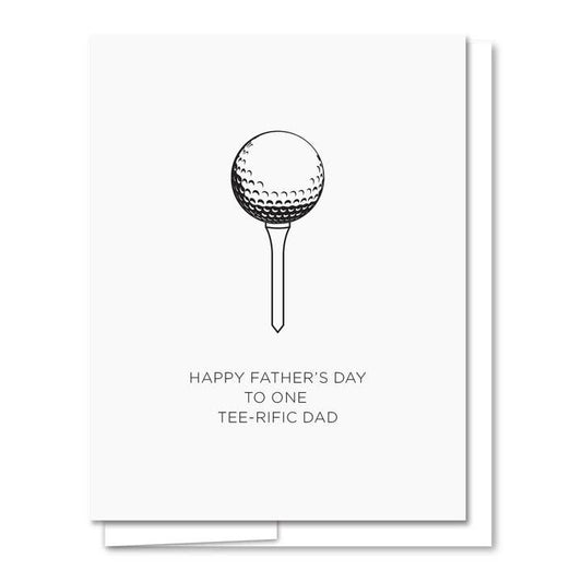 Tee-rific Dad Letterpress Father's Day Card