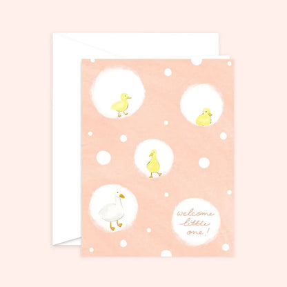 Baby Ducklings Welcome Little One Greeting Card