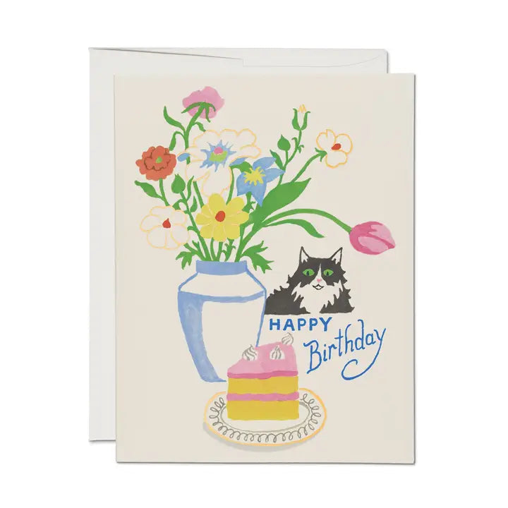 Cats Love Cake Greeting Card
