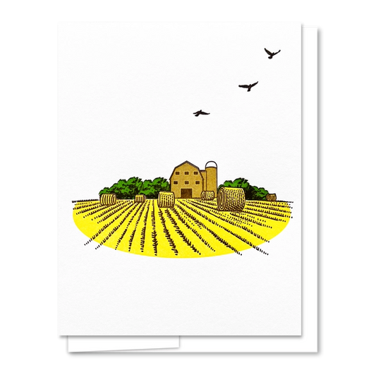 Barn Letterpress Card