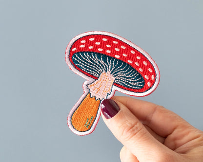 #136 Mushroom Iron-On Patch