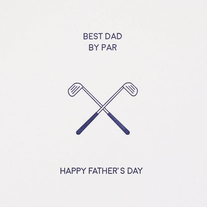 Best Dad by Par Letterpress Father's Day Card