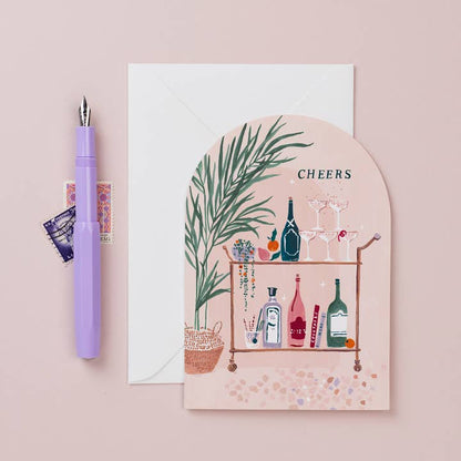 Bar Cart Cheers Card