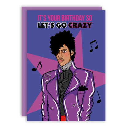 Let's Go Grazy 80's Birthday Greeting Card