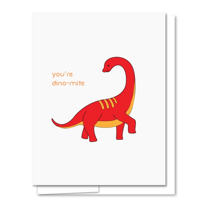 Dino-mite Letterpress Card