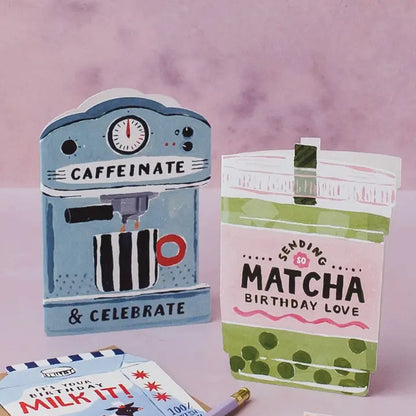 Coffee Machine Birthday Card
