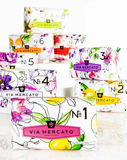 Via Mercato No.1 Soap - Bergamot Patchouli + Rosewood Soap