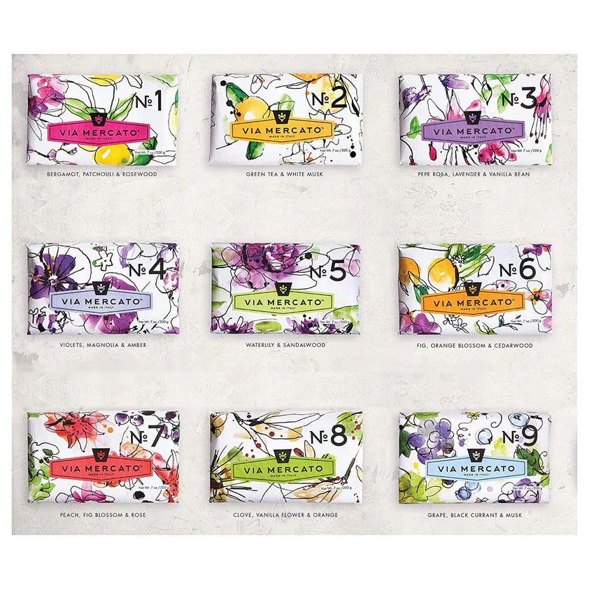 Via Mercato No.3 Soap - Pepe Rosa Lavender + Vanilla Bean