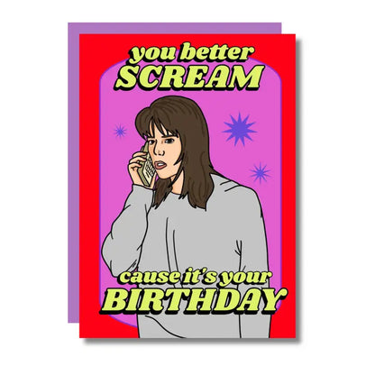 You Better Scream Sidney Funny Halloween Birthday Card