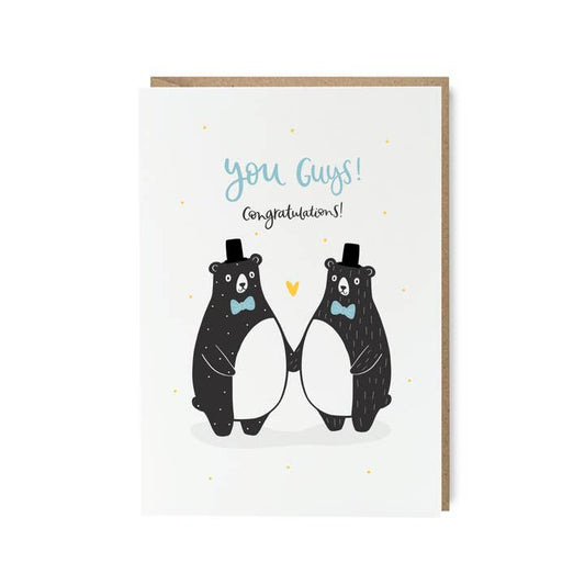 Mr and Mr Bears Wedding Card