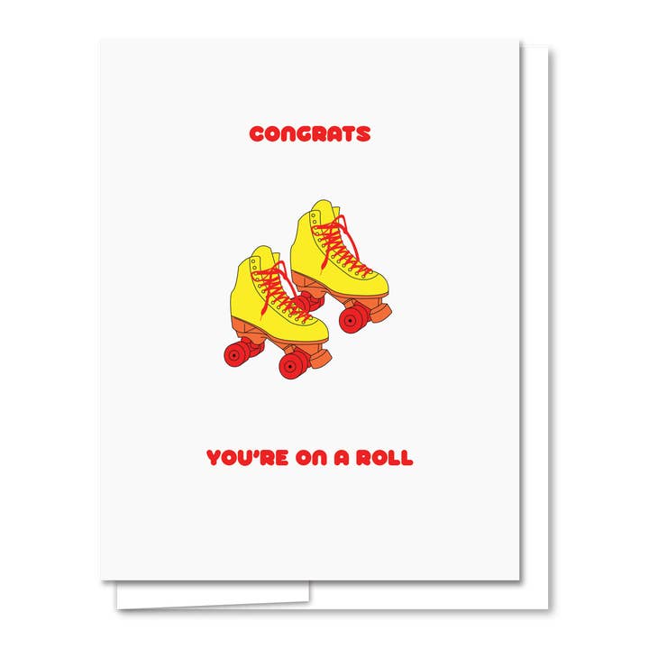 Roller Skate Letterpress Card