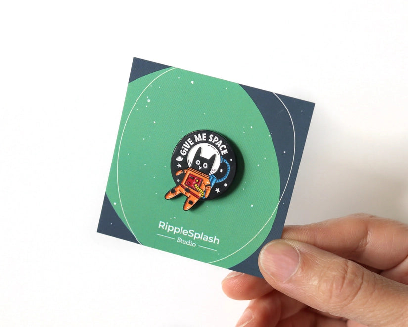 @72 Astronaut Cat Enamel Pin