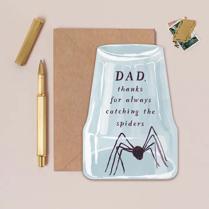 Spider Catching Dad Card