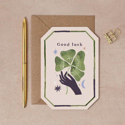 Lucky Clover Good Luck Card