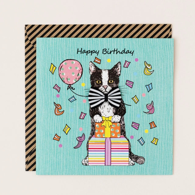 Kitten Hand-Finished Birthday Card