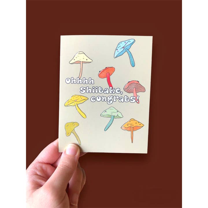 Oh Shiitake, Congrats! Card