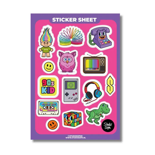 90s kid Sticker Sheet