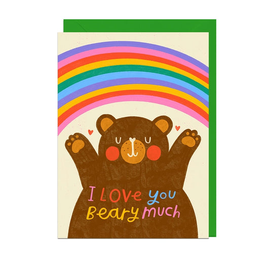 Rainbow Bear Love Card