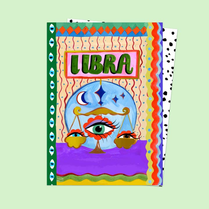 Libra Zodiac Card