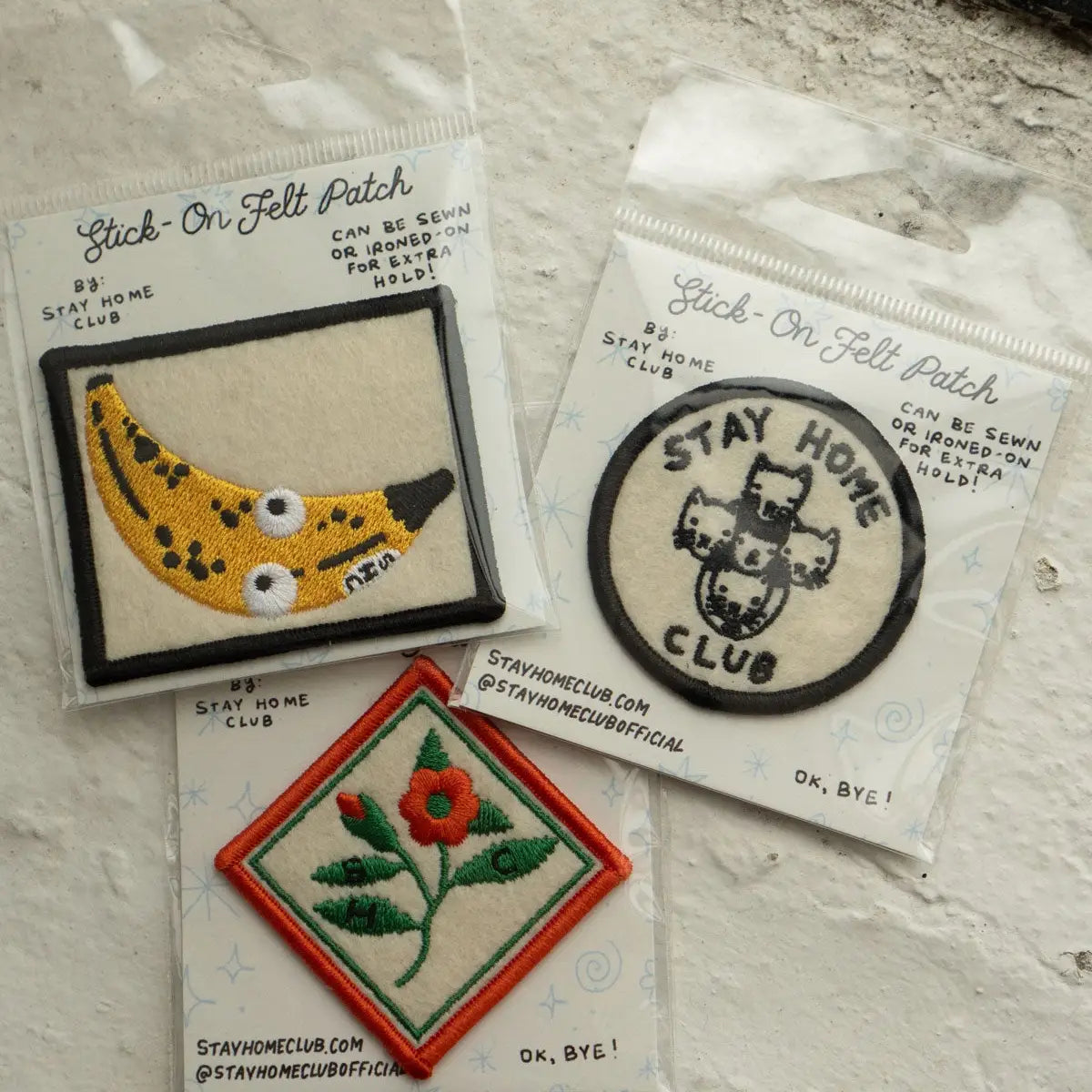 #59 Stay Home Club  Logo Felt Sticky Patch