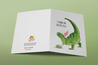 Trex Easter Egg Hunt Easter Card