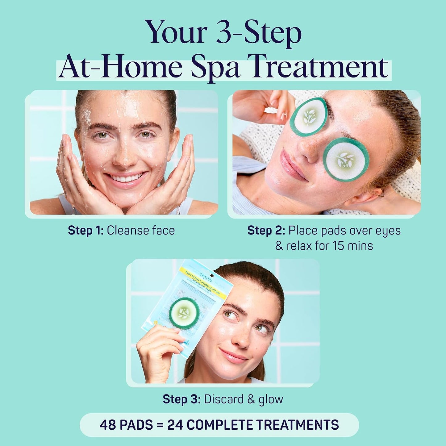 Cucumber Korean Hydro-Soothing Spa, Cooling Eye Pads