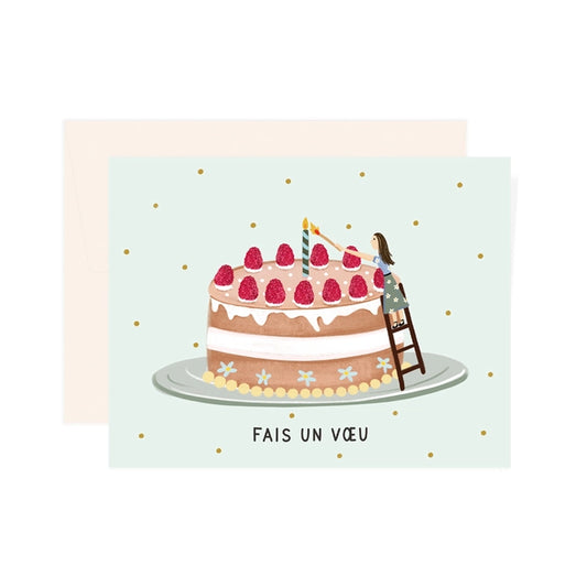 Fais un Voeu Cake Card