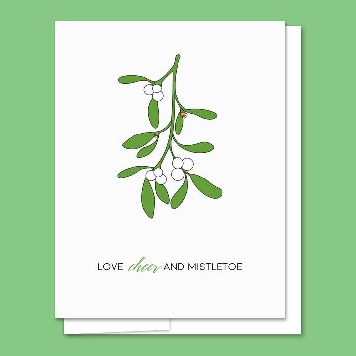 Mistletoe Holiday Letterpress Holiday Card