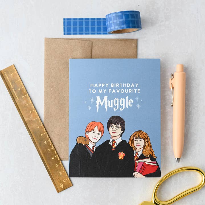 Magical Trio Favourite Muggle Pop Culture Birthday Card