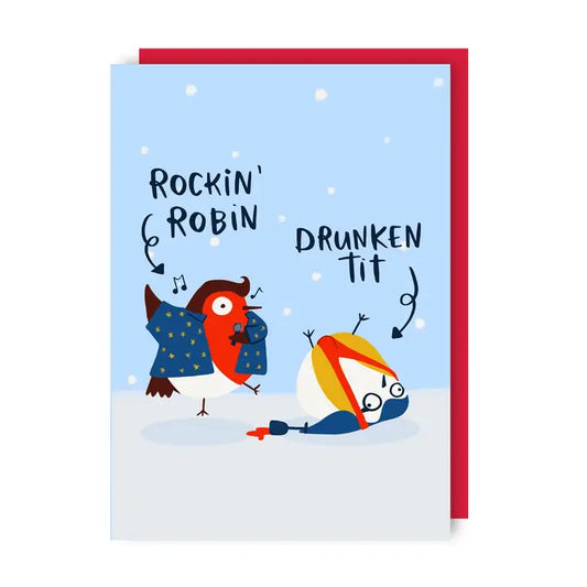 Rockin Robin Christmas Card