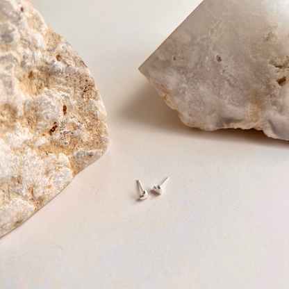 Small Puffy Heart Stud Earrings
