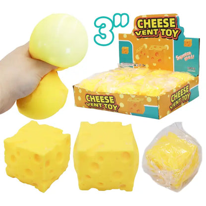 Cheese Cube Fluffy Slime Squishy Toy