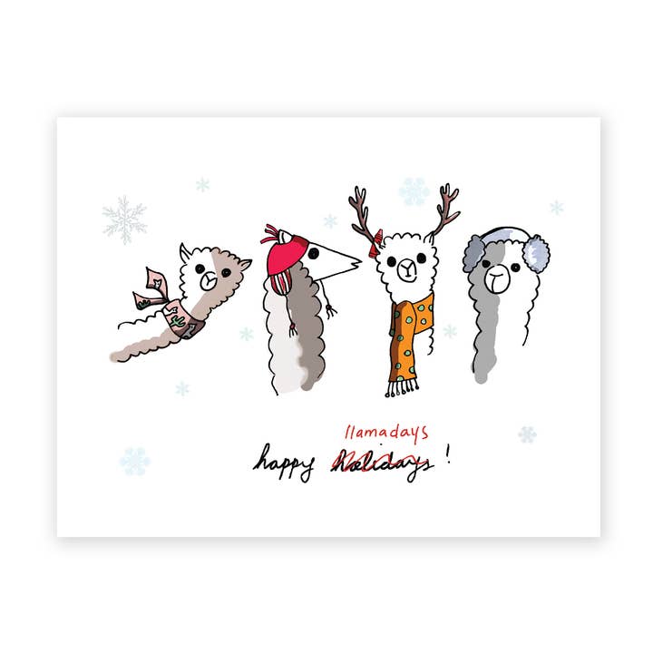 Happy Llamadays Holiday Card