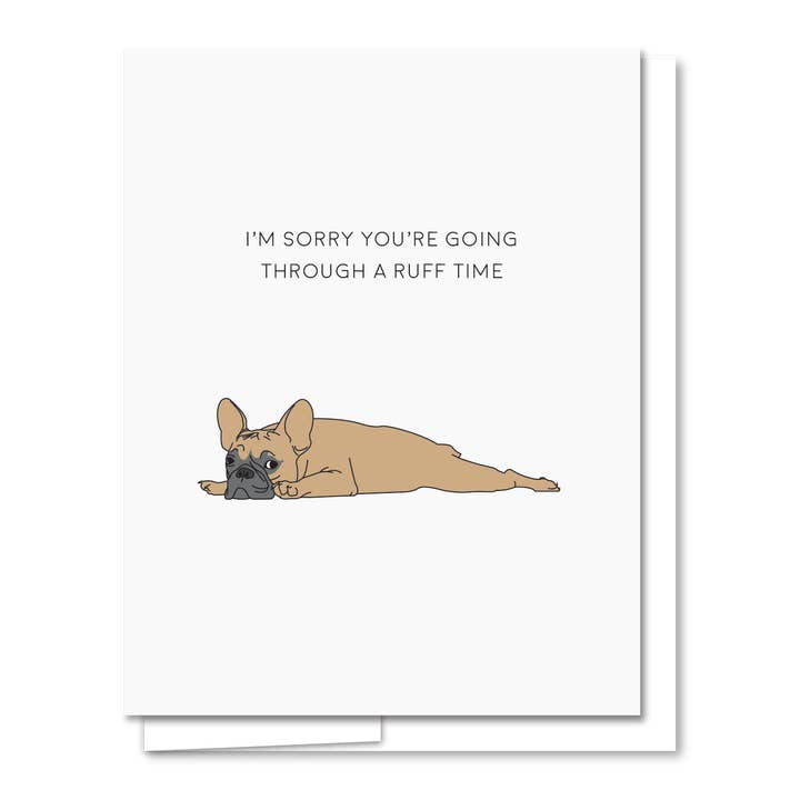 Ruff Time Letterpress Sympathy Card