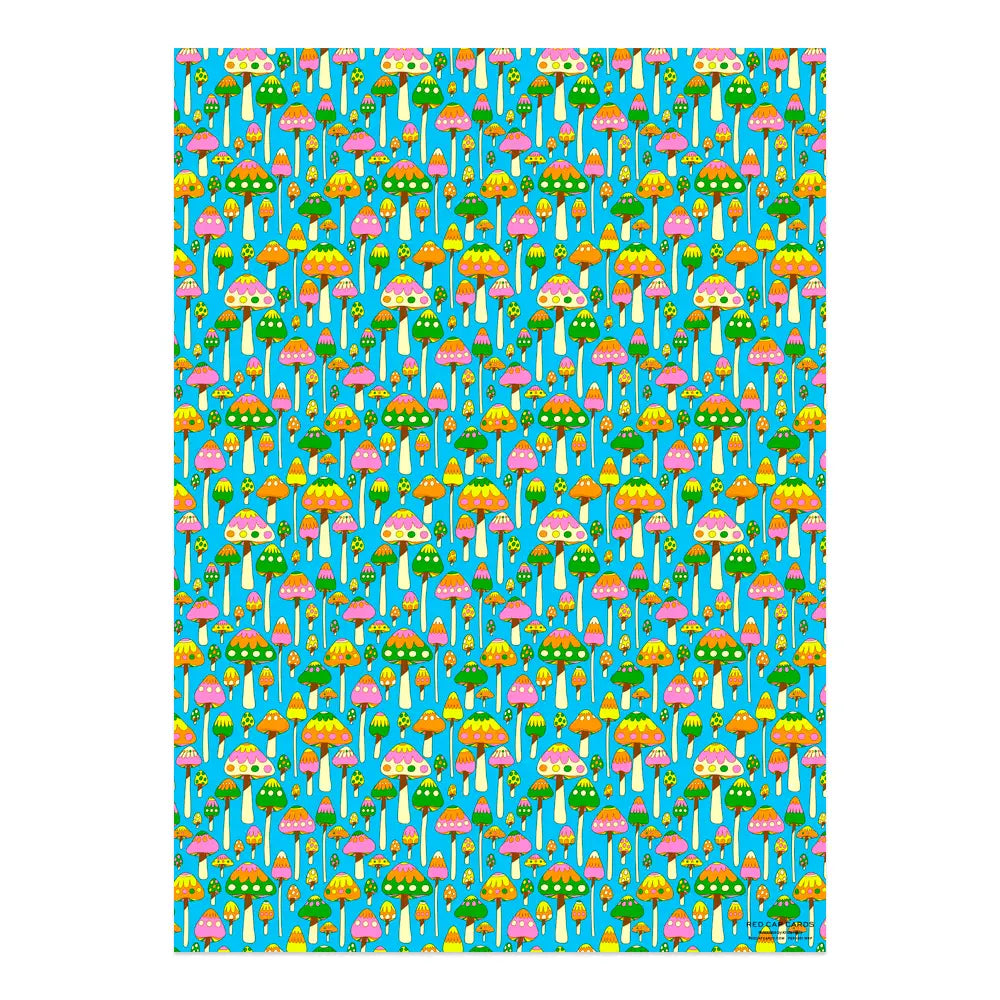 Groovy Mushrooms 3 Sheets Roll Wrap