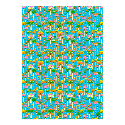 Groovy Mushrooms 3 Sheets Roll Wrap