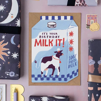 Milk It Birthday Card